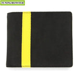 High Quality Alcantarra Car Auto & Sports Fur Suede Leather Men's Wallet Money Purse Clip Credit Card Holder Short Size 1 PCS