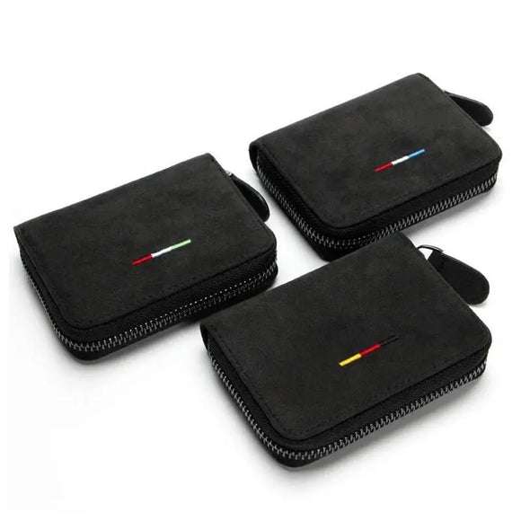 High Quality Car Sports Fur Suede Leather Men Women Credit Card Holder Change Money Purse Wallet Key case Italy Germany France - Tokyo Tom's