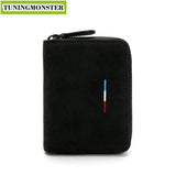 High Quality Car Sports Fur Suede Leather Men Women Credit Card Holder Change Money Purse Wallet Key case Italy Germany France - Tokyo Tom's