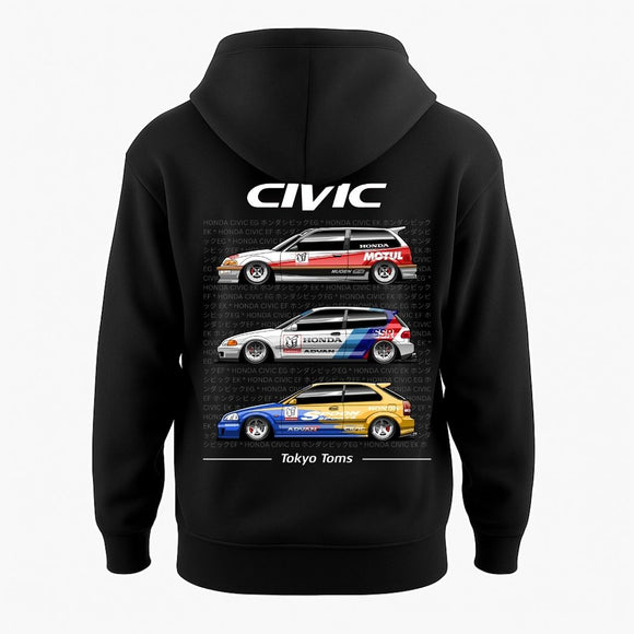 Honda Civic EG EK EF Generations â  Hoodie