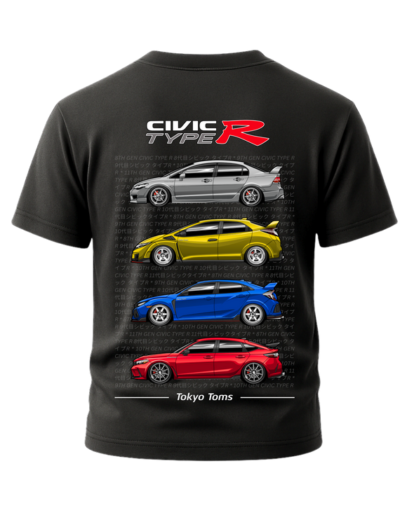 Civic Type R 8th 9th 10th 11th Generations T-Shirt Civic Type R 8th 9th 10th 11th Generations T-Shirt