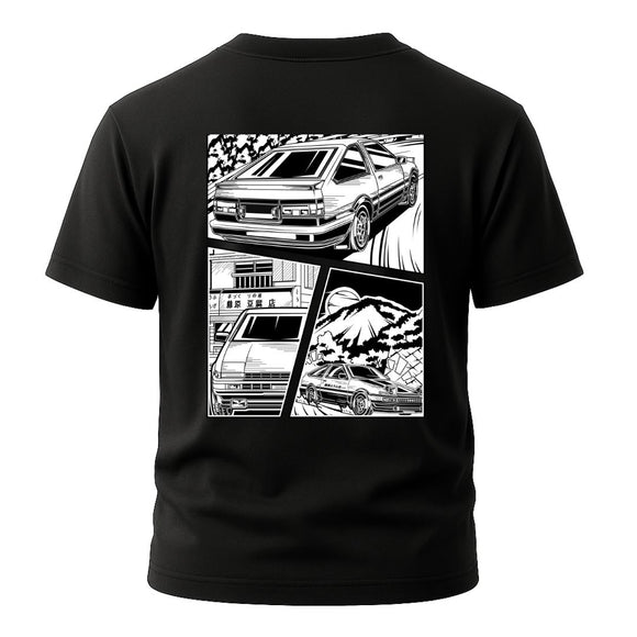 Initial D Comic AE86 Akina Mountain T-Shirt