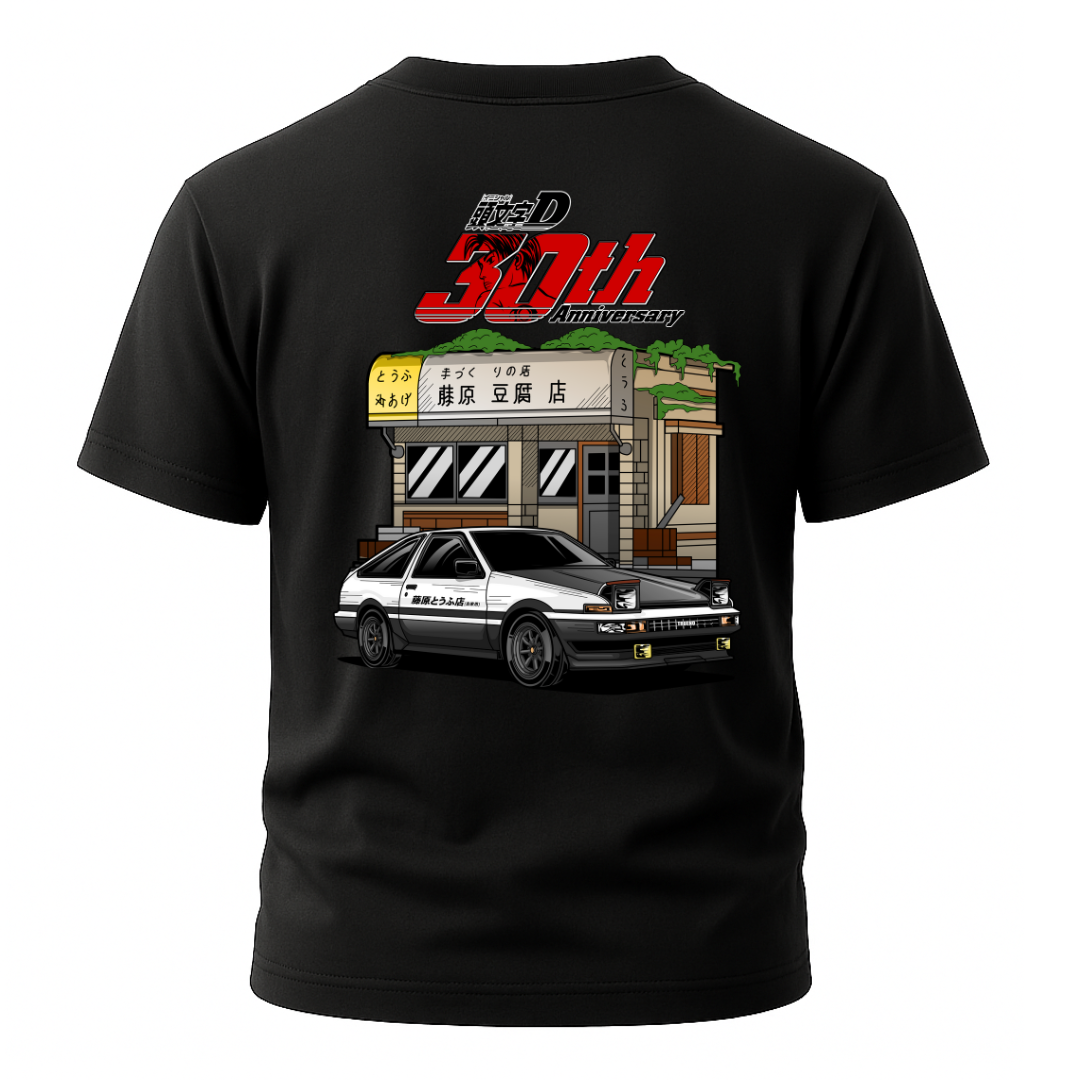 Initial D 30th Anniversary AE86 Fujiwara Tofu Shop T-Shirt