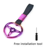 JDM Tsurikawa Purple Neo Heart Steering Wheel