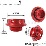 Limited Edition Billet Aluminum Engine Oil Filter Cap Fuel Tank Cover Plug For Toyota - Tokyo Tom's