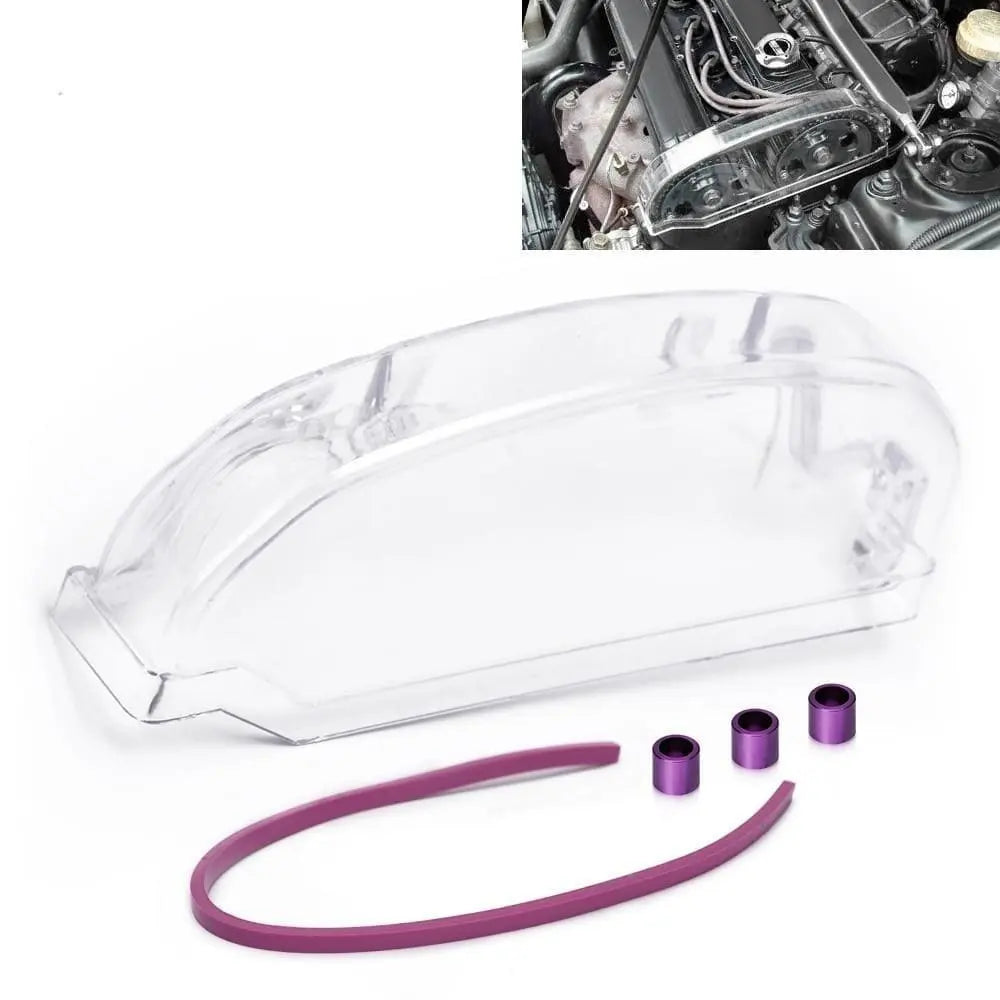 Clear Cam Gear Timing Belt Cover For Mitsubishi Eclipse 4G63 Turbo DSM & EVO 1-3 - Direct Fit