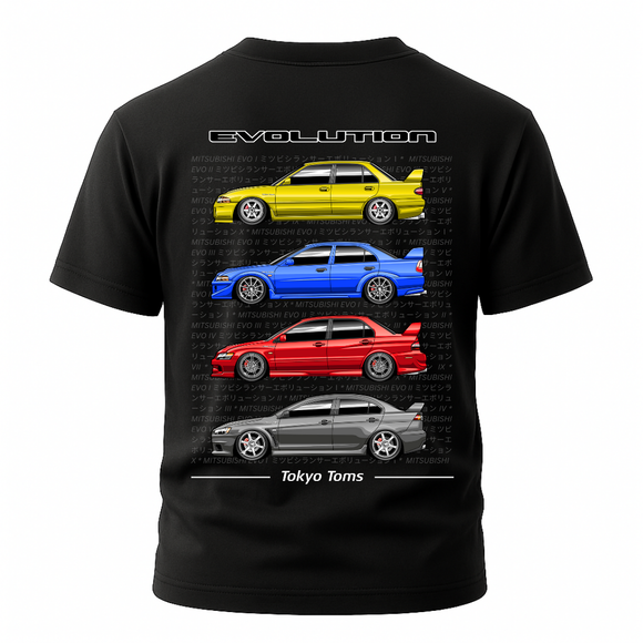 Mitsubishi Evolution Generations T-Shirt