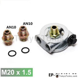 Oil Cooler Filter Sandwich Plate + Thermostat Adaptor (An10 Or An8) Fittings - Tokyo Tom's