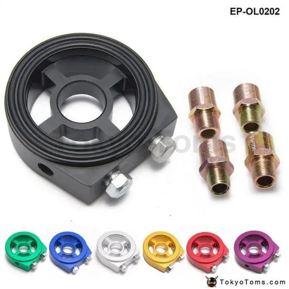 Oil Filter Cooler Sandwich Plate Adapter (Blue,Purple,Red,Silver,Green,Black) - Tokyo Tom's