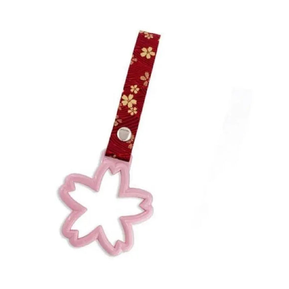 Pink Sakura Blossom Strap Tsurikawa (Red Blossom Strap)