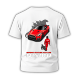 Nissan GT-R R35 RED Godzilla Shadow T-Shirt
