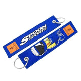 Spoon Sports JDM Keychain Jet Tag Key Ring Navy - Tokyo Tom's