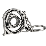 RX-7 13B Rotary Engine Keychain Silver