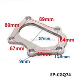 Td04 Subaru Turbo Turbine To Dump Pipe Flange 9Mm Stainless Steel - Tokyo Tom's