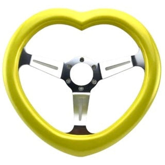 Tokyo Tom's Custom Yellow Heart Steering Wheel - Monkey Love - Tokyo Tom's