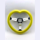Tokyo Tom's Custom Yellow Heart Steering Wheel - Monkey Love - Tokyo Tom's