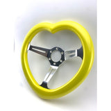 Tokyo Tom's Custom Yellow Heart Steering Wheel - Monkey Love - Tokyo Tom's