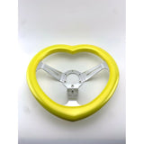Tokyo Tom's Custom Yellow Heart Steering Wheel - Monkey Love - Tokyo Tom's
