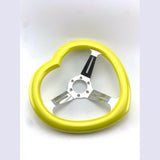 Tokyo Tom's Custom Yellow Heart Steering Wheel - Monkey Love - Tokyo Tom's