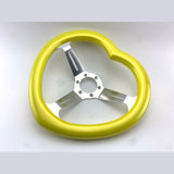 Tokyo Tom's Custom Yellow Heart Steering Wheel - Monkey Love - Tokyo Tom's