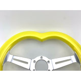 Tokyo Tom's Custom Yellow Heart Steering Wheel - Monkey Love - Tokyo Tom's