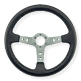 Tomu Ebisu Pewter Spoke with Black Leather Steering Wheel
