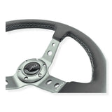Tomu Ebisu Pewter Spoke with Black Leather Steering Wheel