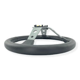 Tomu Ebisu Pewter Spoke with Black Leather Steering Wheel