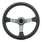 Tomu Ebisu Pewter Spoke with Black Leather Steering Wheel