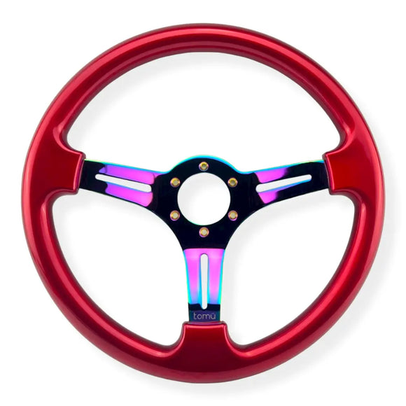 Tomu Hakone Candy Red with Neo Chrome Spoke Steering Wheel