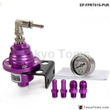 Type S Adjustable Fuel Pressure Regulator Fpr Universal JDM Turbo+Liquid Gauge 0-160 Psi - Tokyo Tom's