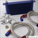 Universal 10 Row Oil Cooler Kit With Oil Filter Relocation Kit For Turbo Race - Tokyo Tom's