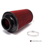 Universal 76Mm And 240Mm Height Cold Air Filter Red Work 76Mm Air Intake - Tokyo Tom's