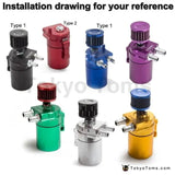 Universal Aluminum Oil Catch Tank Can Reservoir Tank + Breather Filter