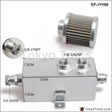 Universal Car 1L Aluminum Oil Catch Can Tank Fuel Tank With Breather & Filter Drain Tap - Tokyo Tom's