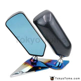 Universal Racing Car F1 Style Carbon Fiber Look Side Rearview Mirror Blue Fender Mirror - Tokyo Tom's