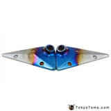 Universal Racing Car F1 Style Carbon Fiber Look Side Rearview Mirror Blue Fender Mirror - Tokyo Tom's