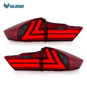 Vland Factory for Led Tail Lamp for Honda City 2014-2016 Tail Light with DRL+Reverse+Signal+Brake Red+plug and play - Tokyo Tom's