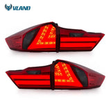 Vland Factory for Led Tail Lamp for Honda City 2014-2016 Tail Light with DRL+Reverse+Signal+Brake Red+plug and play - Tokyo Tom's