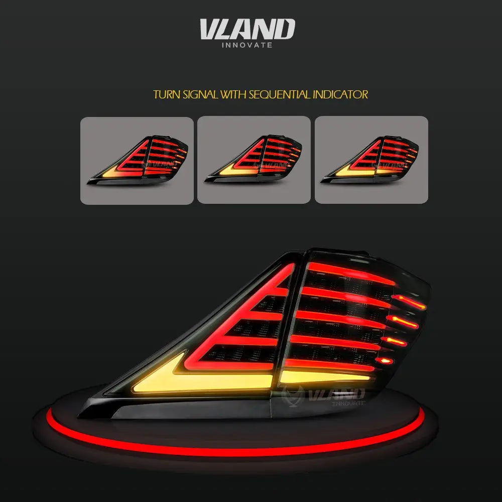 Vland LED Tail Lights For Toyota Alphard 2008-2014 Red Lens Rear Lamp