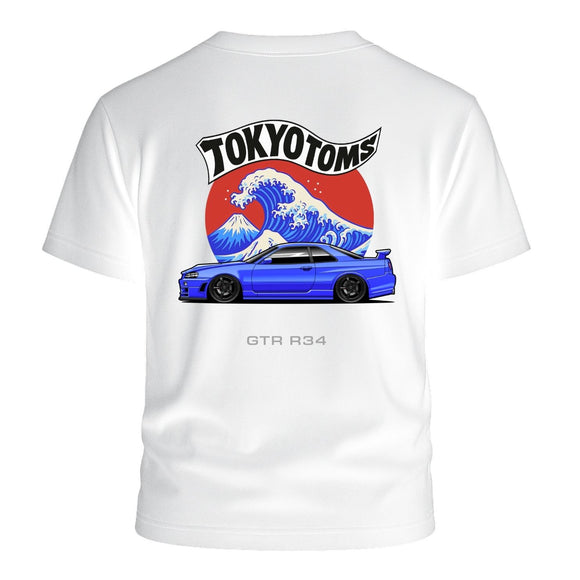 Tokyo Toms Nissan GTR R34 Wave T-Shirt