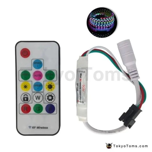 Wireless Remote Mini RF LED Controller WS2812 300 Kinds Change Color For WS 2812b LED Light Strip - DC 5V SP103E Digital 14Key RGB  (14 key for ws2812)