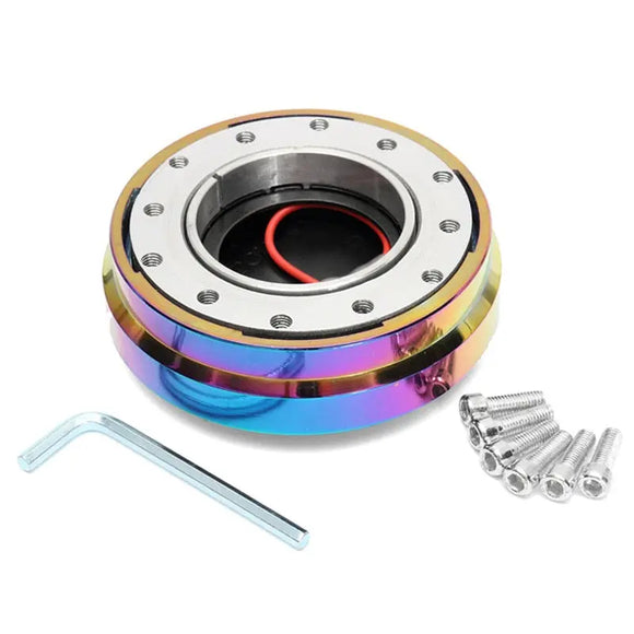 Universal Steering Wheel Quick Release Hub Adapter Neo Chrome - Tokyo Tom's